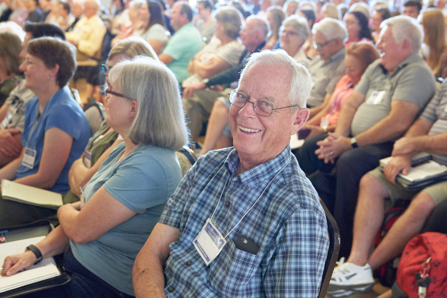 Seated BYU Education Week participants